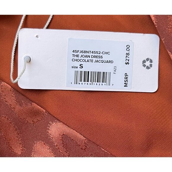 NWT Favorite Daughter x Nuuly The Joan Dress in Chocolate Jacquard, Size Small - Picture 9 of 12